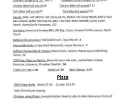 279 Grill menu