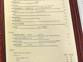 Thai Arroy menu