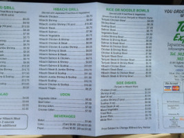 Tokyo Express menu