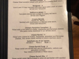 Coco's West Italian menu