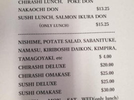 Sushi You Honolulu menu