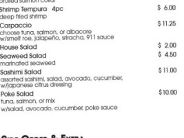 Rollin Sushi Cafe menu