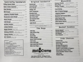 Mel-o-creme menu