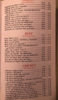 Wing Wah menu