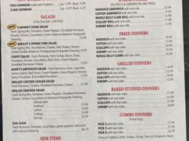 Rae Rae's menu