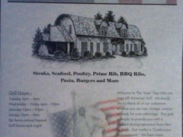 Two Mile Inn menu