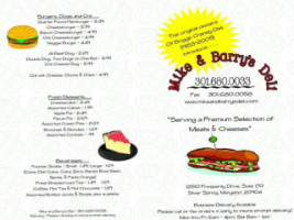 Mike Barry's Deli menu