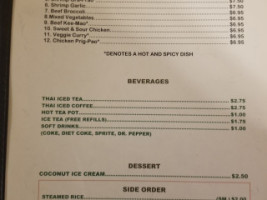 Siamese Kitchen menu