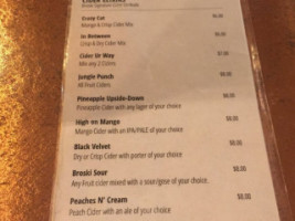 Broski Ciderworks menu