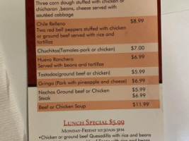 La Casita menu