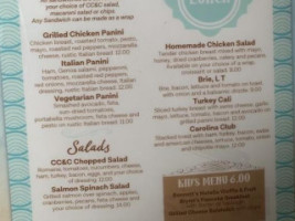 Carolina Coffee Crumbs menu