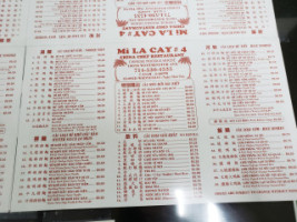 Mi La Cay menu