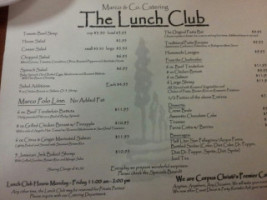 Marco And Co. Catering menu