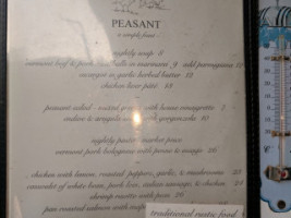 Peasant menu