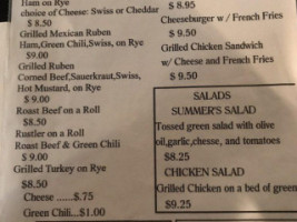 Billy Ray's menu