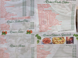 Vidali's Pizza menu