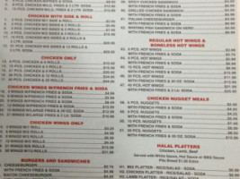 Kennedy's Fried Chicken menu