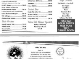 Port Light Cafe menu