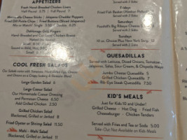 Foothill Grill menu