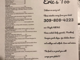 Eric’s Too Family And Lounge menu