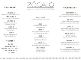 Zócalo menu