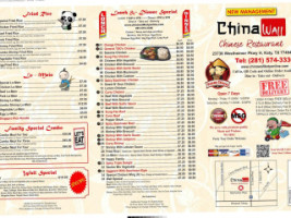 Cw Asian Dishes Tea Lounge menu