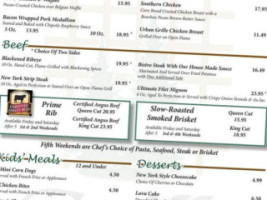 Urban Grille menu