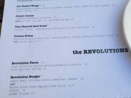 Noodle Revolution menu