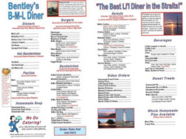 Bentley's B-m-l Diner menu