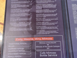 Cafe Mimosa menu