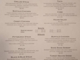 County Line Tavern menu