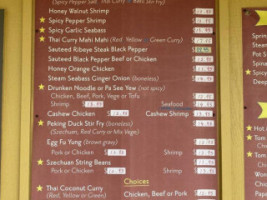 Coconut Thai Chinese Cuisine menu