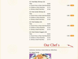 China King menu