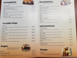 Oasis Market Cafe menu