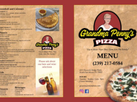 Grandma Penny's Pizza menu