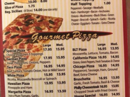 Benny's Pizza menu