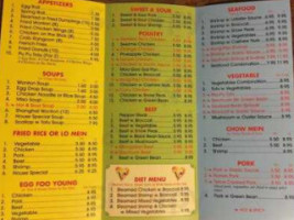 Golden China menu