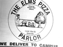 Elm's Pizza Parlor menu