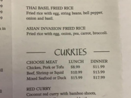 The Asian Invasion menu