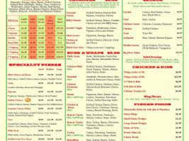 Tony's Pizza Wings menu