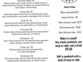 Nick's Sandwich Company menu