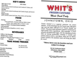 Johnstown Family menu