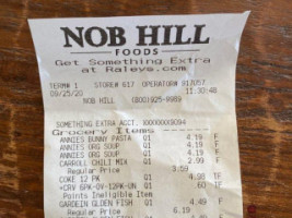 Nob Hill Foods menu