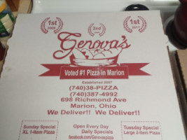 Genova’s Pizza menu