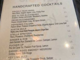 San Jac Saloon menu