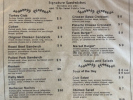 Kendrick Farm Market And Cafe menu