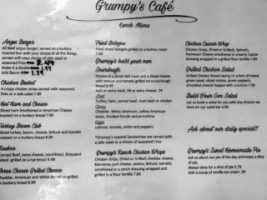 Grumpy’s Cafe menu