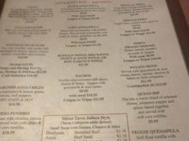 Don Garcia's menu