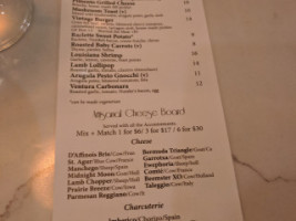 Vintage Wine Eats menu