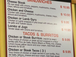 Lima's Chicken Hanover menu